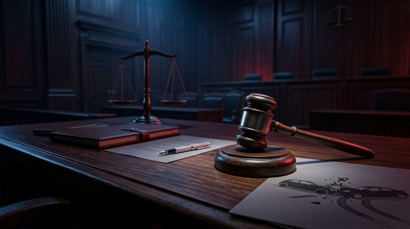 MACT Claims Gavel and Justice Courtroom Background
